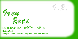 iren reti business card